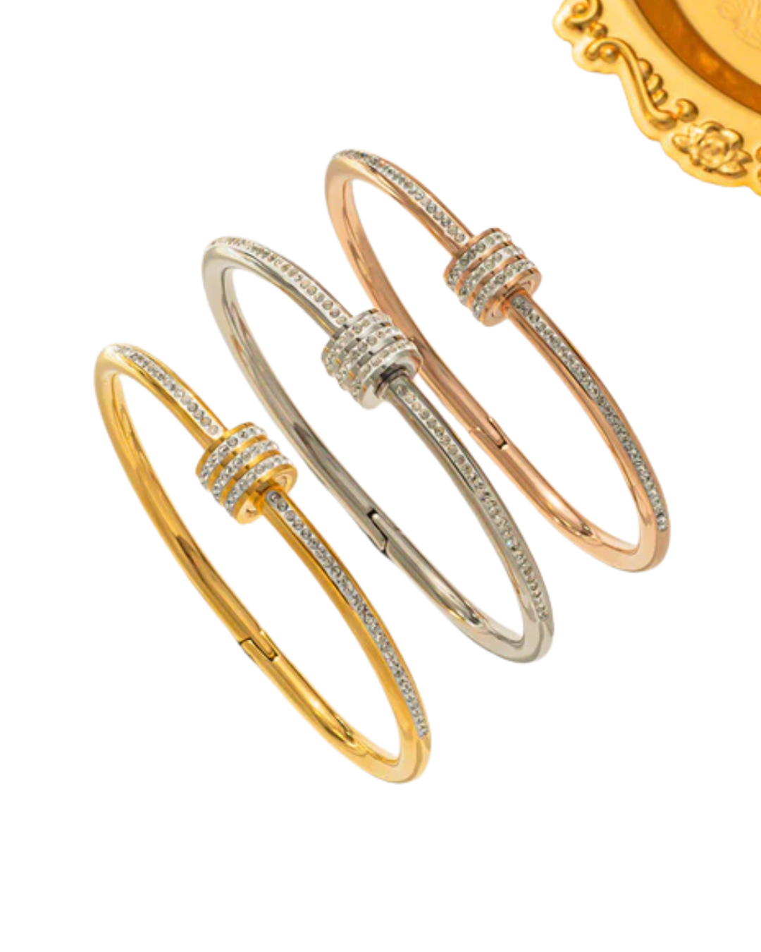 Pulseira Amélia — aço inoxidável banhada a ouro 18k