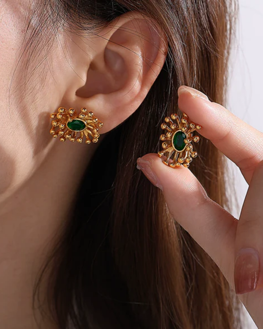 Brinco Siena — banhado a ouro 18k em aço inoxidável