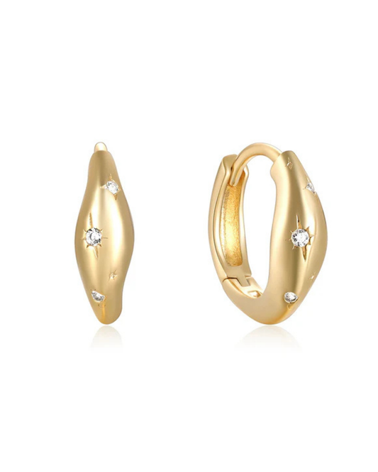 Brinco Mafalda — banhado a ouro 18k em aço inoxidável