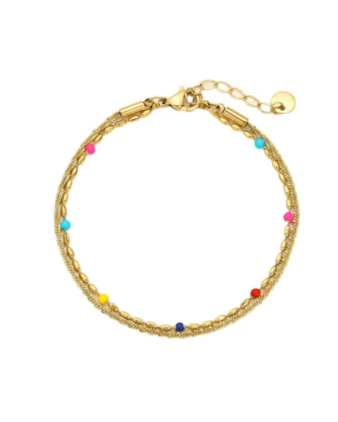 Pulseira Elisabeta — aço inoxidável banhada a ouro 14k