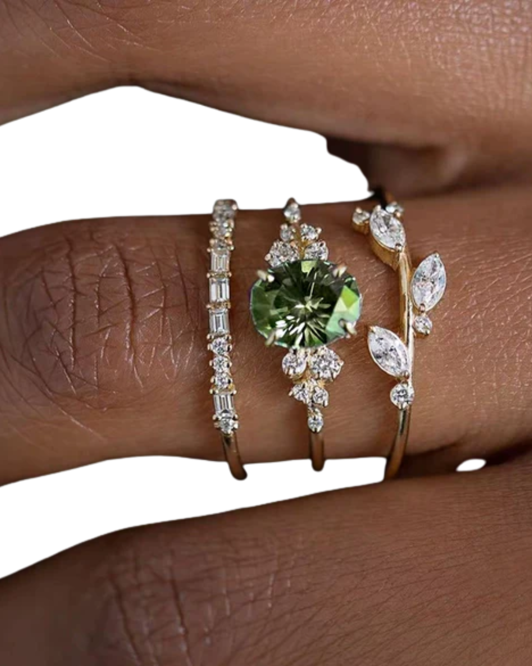 Conjunto Anel Lancastre banhado a ouro 24k em aço inoxidável