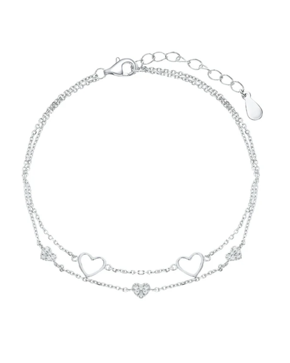 Pulseira Allegra — aço inoxidável com acabamento prata esterlina