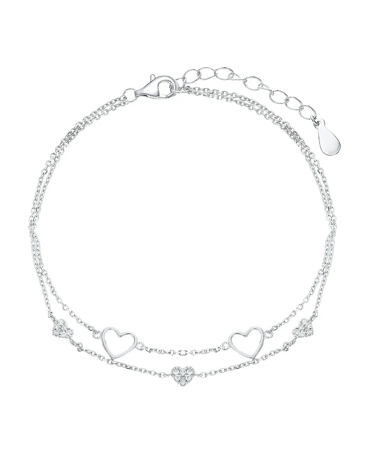 Pulseira Allegra — aço inoxidável com acabamento prata esterlina