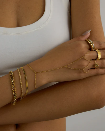 Conjunto Diana - banhado a ouro 18k em aço inoxidável