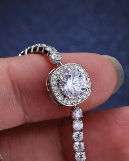 Pulseira Vittoria — Prata esterlina 925 com  Pedra Moissanite