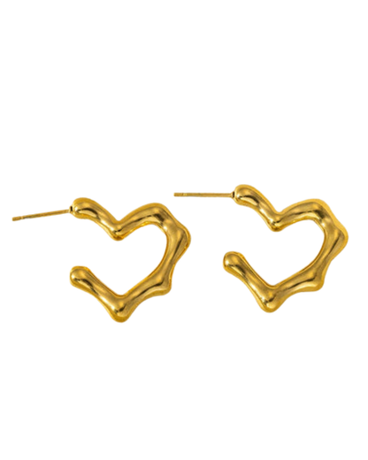 Brinco Melrose — banhado a ouro 18k em aço inoxidável