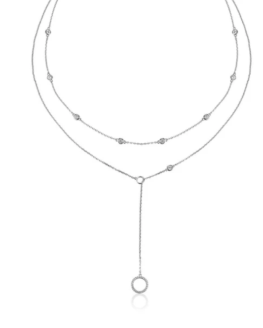 Conjunto Fio Giada Prata — em aço inoxidável