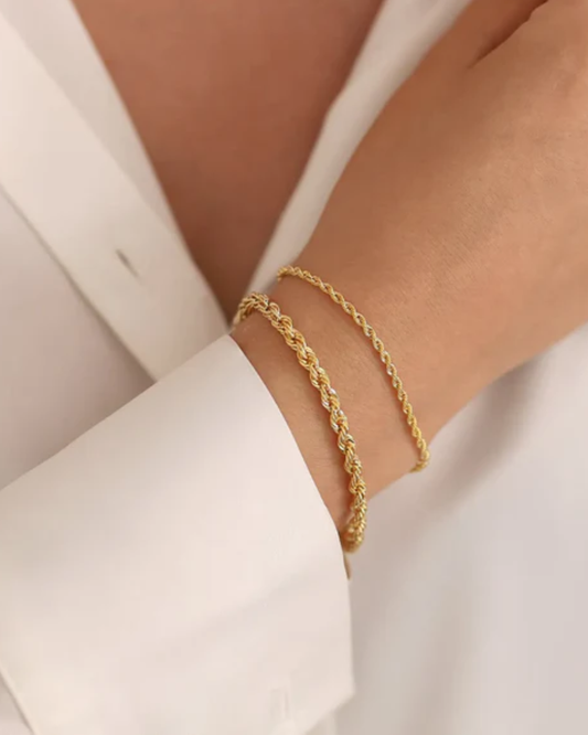 Conjunto 2 Pulseiras Isabel — banhado a ouro 18k em aço inoxidável