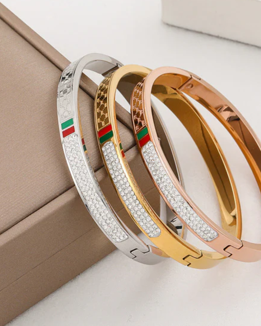 Pulseira Carmela — aço inoxidável banhada a ouro 14k