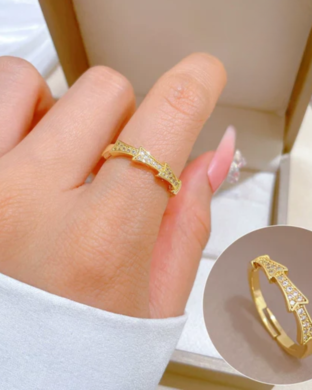 Anel Serpente banhado a ouro 24k em aço inoxidável