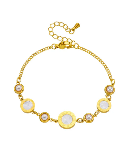 Pulseira Filipa — aço inoxidável banhada a ouro 18k