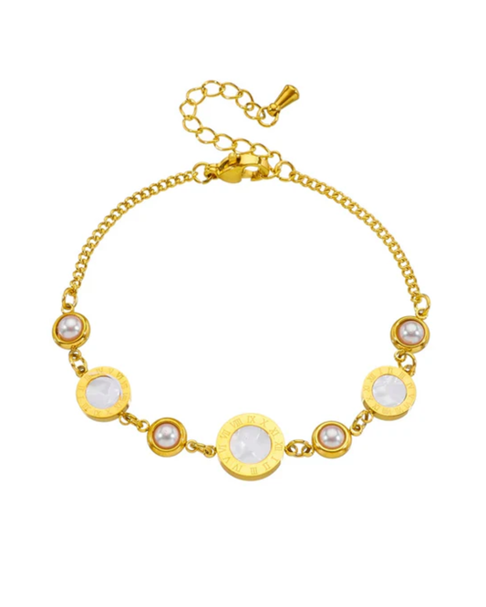 Pulseira Filipa — aço inoxidável banhada a ouro 18k