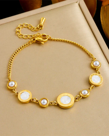 Pulseira Filipa — aço inoxidável banhada a ouro 18k