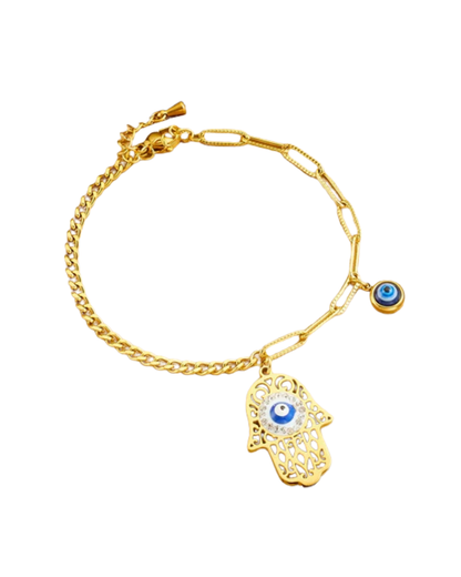 Pulseira Francisca — aço inoxidável banhada a ouro 18k