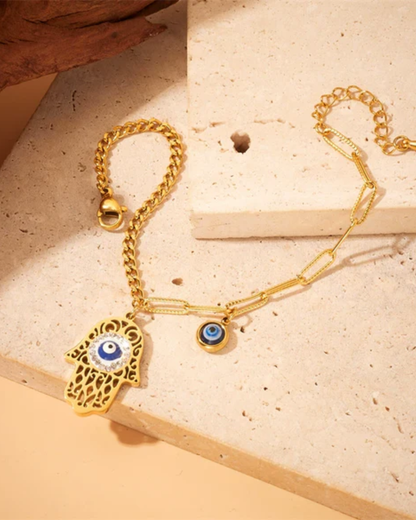 Pulseira Francisca — aço inoxidável banhada a ouro 18k