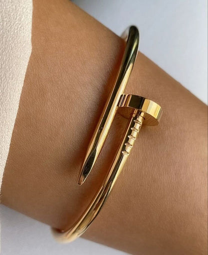 Pulseira Clavé - banhado a ouro 18k em aço inoxidável