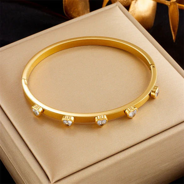 Pulseiras linha Bella em Aço Inoxidável e Ouro 14K